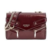 Guess Burgundy Axelväska Trissa Girlfriend Brown, Dam