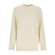 Maison Margiela Ivory Bomullsblandning Tröja Beige, Dam