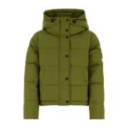 RefrigiWear Stilig grön nylon dunjacka Green, Dam