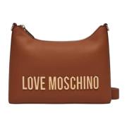 Love Moschino Stilren dam axelväska Brown, Dam