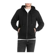 Replay Dragkedja Hoodie Black, Herr