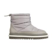 Tommy Jeans Beige Vadderade Platta Ankelboots Beige, Dam