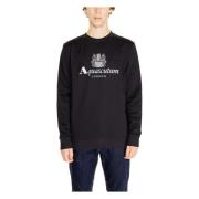 Aquascutum Bomull Herr Sweatshirt Kollektion Black, Herr