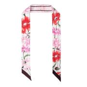 Salvatore Ferragamo Sidenscarf med blommönster Multicolor, Dam