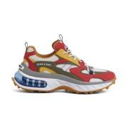 Dsquared2 Multifärgade Panel Sneakers med Mesh Design Multicolor, Herr