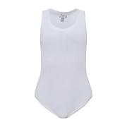 Alaïa Räfflad bodysuit White, Dam