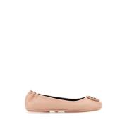 Tory Burch Rosa Minnie Läderballerinor Pink, Dam