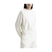 Peserico Bomullsjersey sweatshirt Beige, Dam