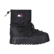 Tommy Jeans Svarta Hybrid Ankelboots för Kvinnor Black, Dam