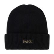 Patou Svart ull beanie mössa Black, Dam