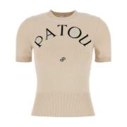 Patou Sand Bomullsblandning T-shirt Beige, Dam