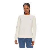 Tommy Jeans Crewneck Sweatshirt White, Dam