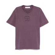 Golden Goose Lila T-shirt med rund halsringning Purple, Herr