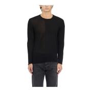 Isabel Benenato Bomull Crewneck Sweater Black, Herr