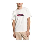 Pepe Jeans Modern Grafisk T-shirt i Bomull White, Herr