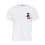 JW Anderson Broderad Vit Crew Neck T-shirt White, Herr