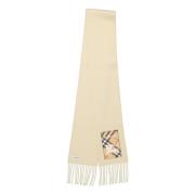 Burberry Kashmir Fransad Scarf Vår-Sommar 2025 Beige, Unisex