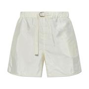 Jil Sander Shorts med silkefinish Beige, Dam