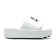 Balenciaga Läderslippers White, Dam