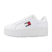 Tommy Jeans Flatform Sneakers för Kvinnor White, Dam