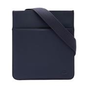 Lacoste Klassisk Dragkedja Crossbody Väska Blue, Herr