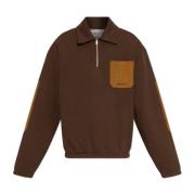 Alexander McQueen Sweatshirt med krage Brown, Herr