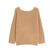 Max Mara Weekend Mohair popcornstickad tröja Beige, Dam