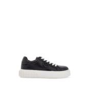 Pinko Monogramdetalj Plattformsneakers med Love Birds Black, Dam