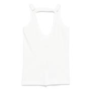 MM6 Maison Margiela Off White Tank Top White, Dam