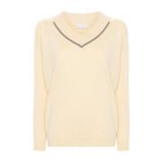 Brunello Cucinelli Avslappnad Bomull Jersey T-shirt Beige, Dam