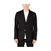 Armani Exchange Svart Polyester Blazer Höst/Vinter Kollektion Black, H...