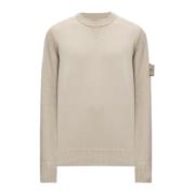 Stone Island Randig Krage Jersey Topp Beige, Herr