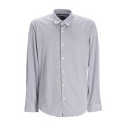 Hugo Boss Micro Check Stretch Jersey Skjorta Gray, Herr