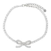 Self Portrait Kristall Tennis Choker Halsband Gray, Dam