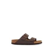 Birkenstock Sandaler i nubuckläder med dubbel rem Brown, Herr