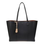 Tory Burch Svart Hammare Läder Tote Väska Black, Dam