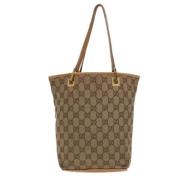 Gucci Vintage Pre-owned Canvas totevskor Beige, Dam