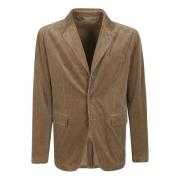 Aspesi Beige Corduroy Blazer Jacka Brown, Herr