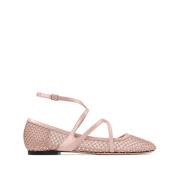 Jimmy Choo Eleganta platta ballerinaskor i pastellfärger Pink, Dam