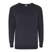 Aspesi Vit Bomull Crewneck Tröja Blue, Herr