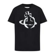 Vivienne Westwood T-shirt med logotyp Black, Herr