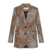 Michael Kors Blazer med djurtryck Beige, Dam