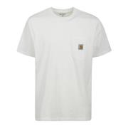 Carhartt Wip Vit Fick T-shirt Kortärmad Logo White, Herr