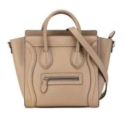 Celine Vintage Pre-owned Laeder handvskor Beige, Dam