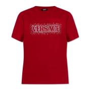 Versace T-shirt med logotyp Red, Dam