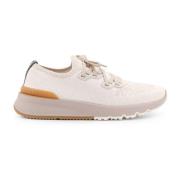 Brunello Cucinelli Stickade Logosneakers White, Herr