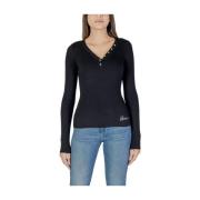 Guess Svarta Viskos Tops & T-Shirt Black, Dam