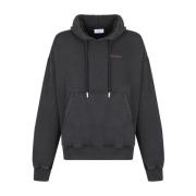 Off White Bacchus Skate Hoodie i Svart och Mörkrosa Black, Herr