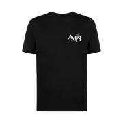 Amiri Staggered Logo T-shirt Svart Black, Herr