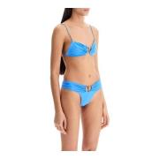 Christopher Esber Ruched Orbit Bikini Top Blue, Dam